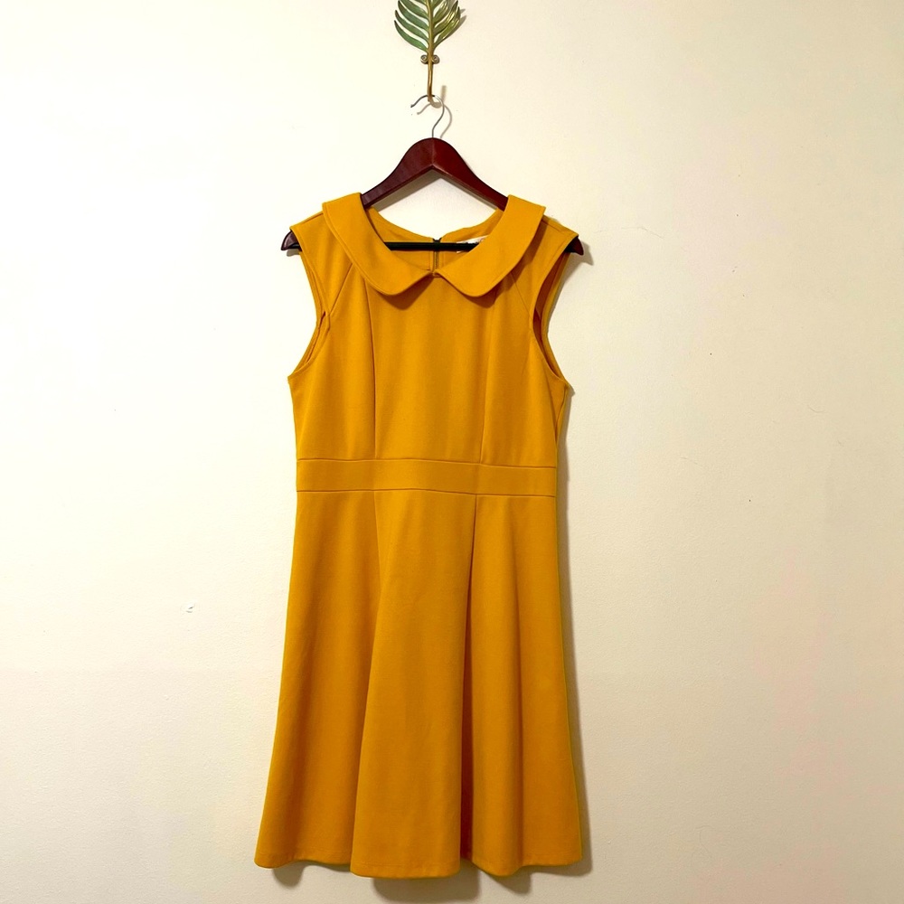 Yellow ModCloth Sunny Girl Stretch 70s Retro Dress